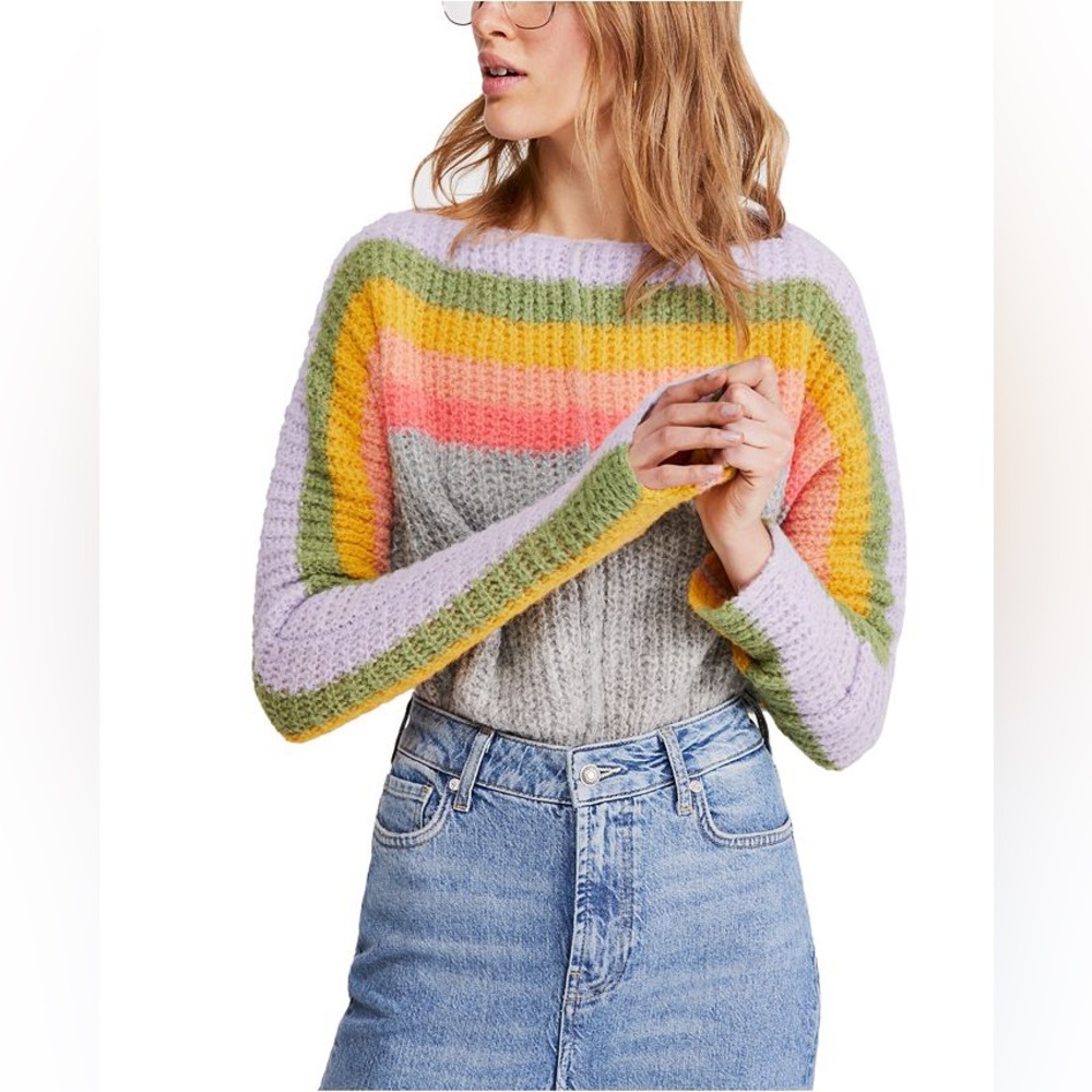 Free People See the Rainbow Sweater